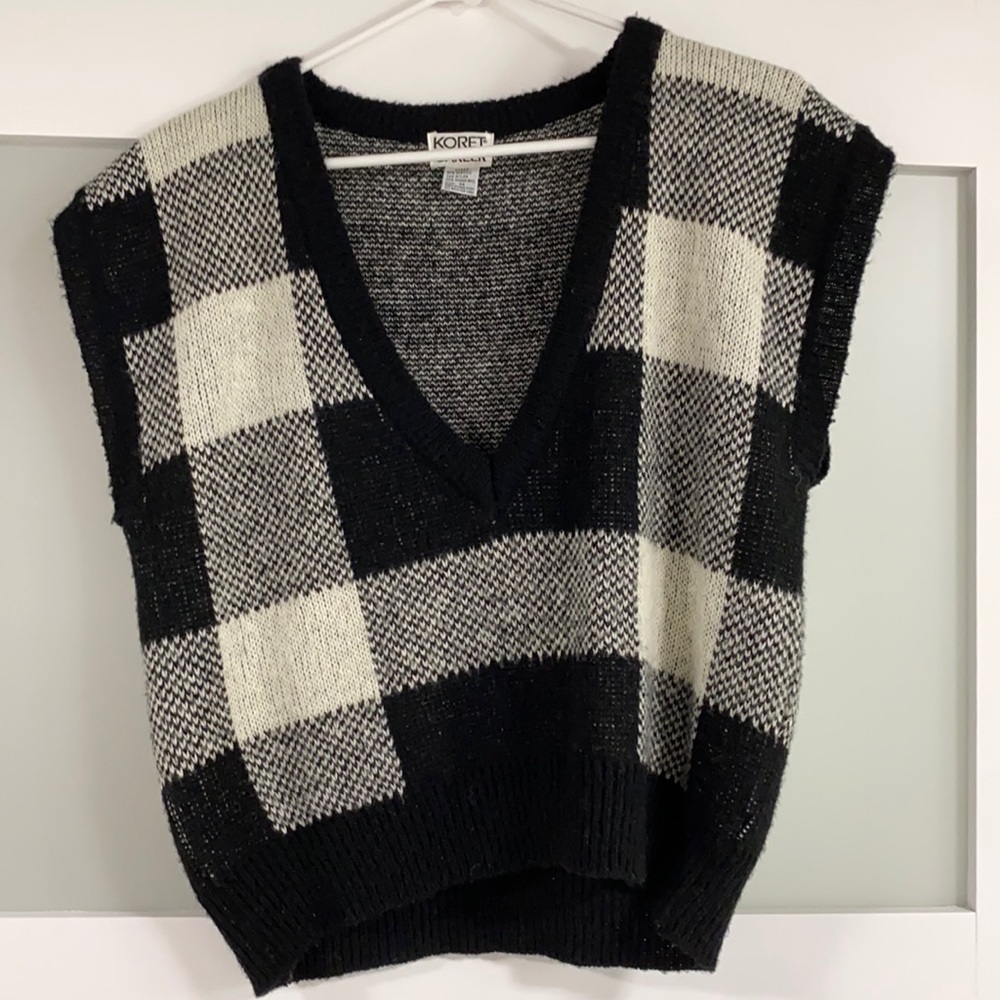 Checkered Sweater Vest